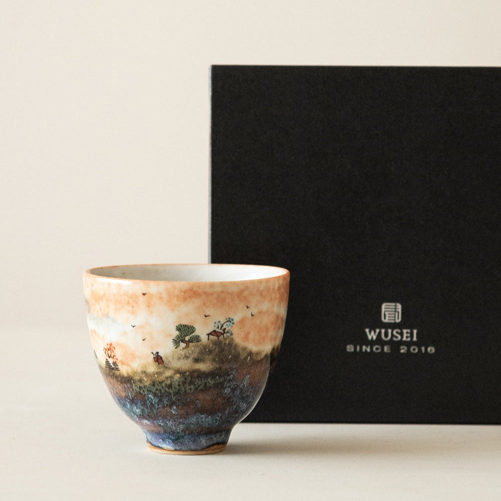 Fire-Burnt Clouds Design Tea Cup