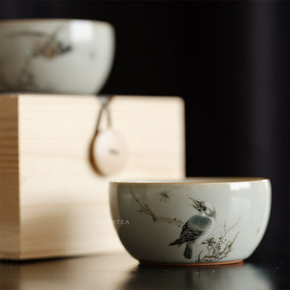 Tasse à thé en céramique bleu ciel Ru