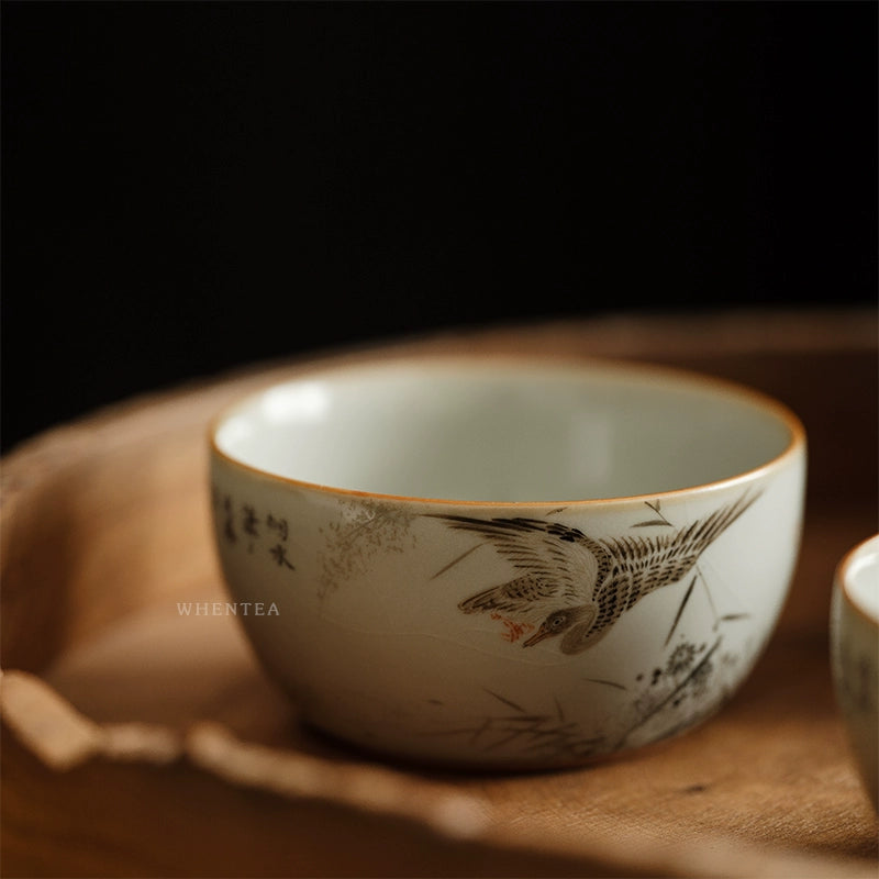 Tasse à thé en céramique bleu ciel Ru