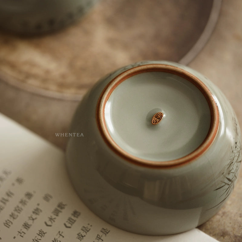 Tasse à thé en céramique bleu ciel Ru