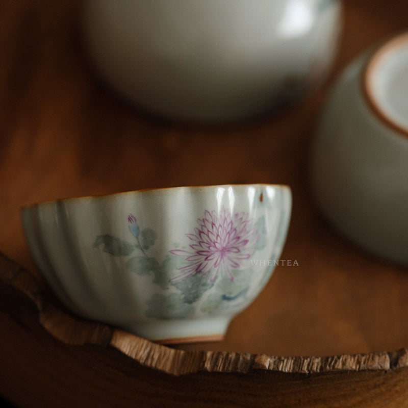 Tasse à thé en céramique bleu ciel Ru