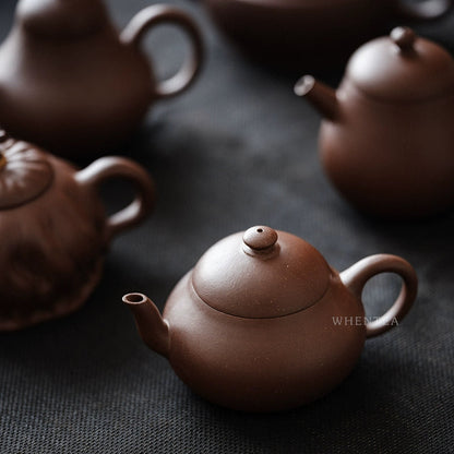 Old Purple Clay Pear-shaped Zi Sha Teapot