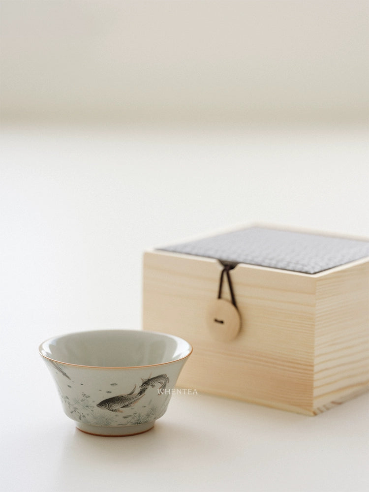 Sky Blue Ru Ware Tea Cup