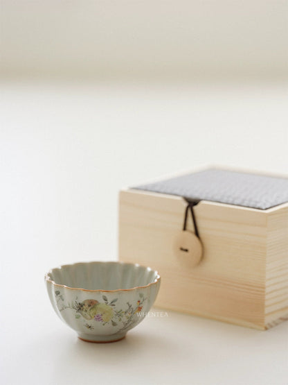 Sky Blue Ru Ware Tea Cup