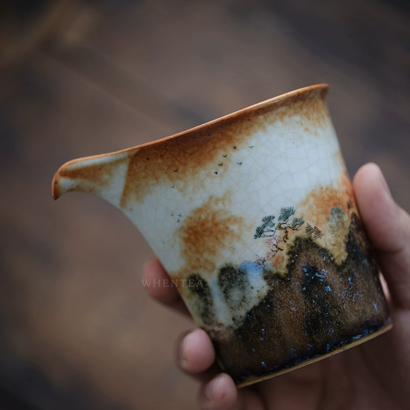 Fire-Burnt Clouds Design Tea Pitcher