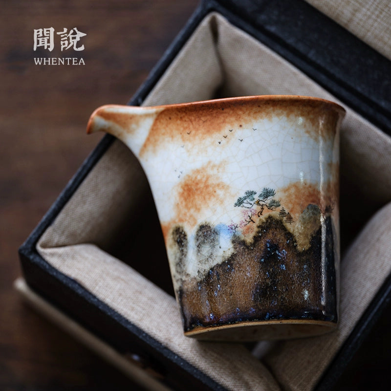 Fire-Burnt Clouds Design Tea Pitcher